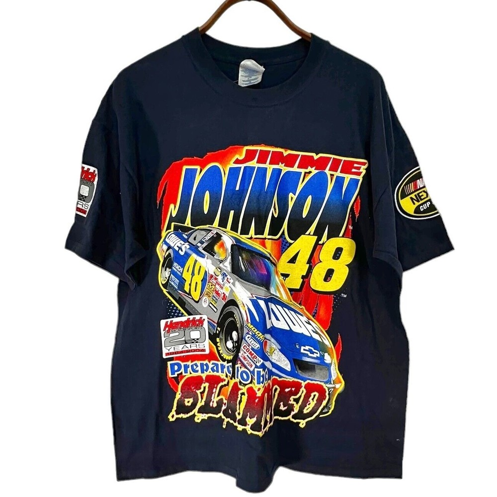 NWT NASCAR Jimmie Johnson 48 Lowe's Prepared to be Slammed Mens XL